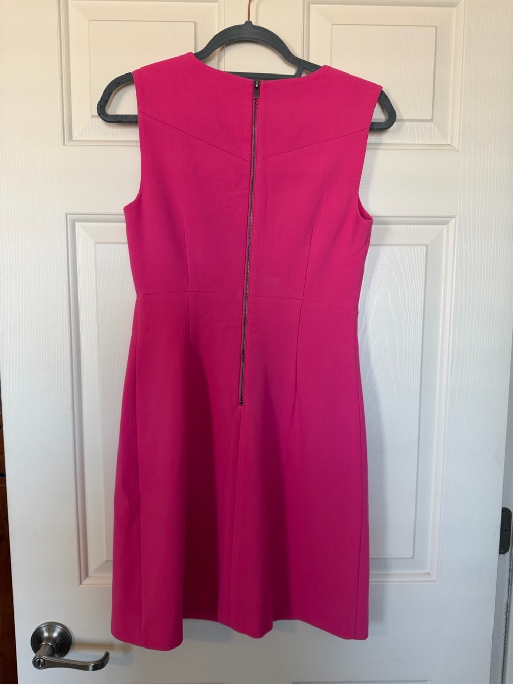 Diane Von Furstenberg Carrie Crewneck Sheath Dress Hot Orchid Pink - size S - Picture 2 of 3